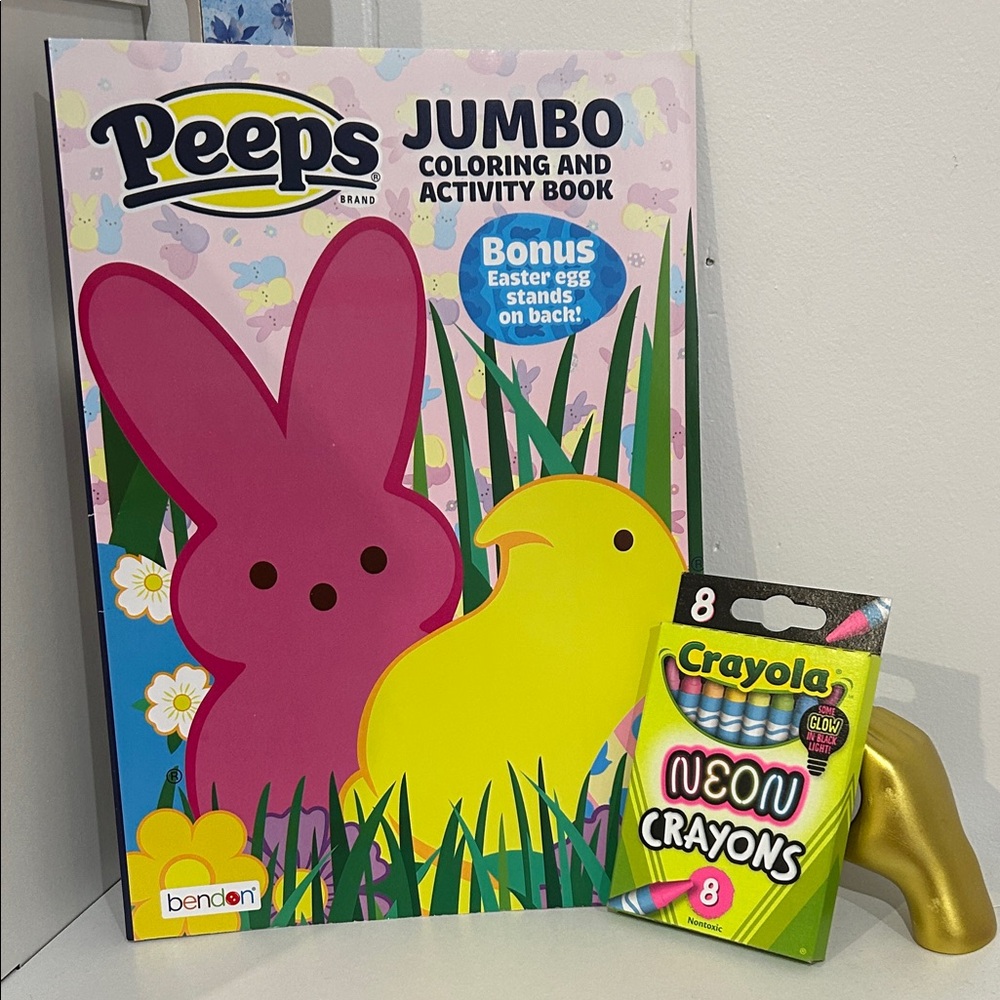 Peep Jumbo Coloring and Activity Book with Crayons